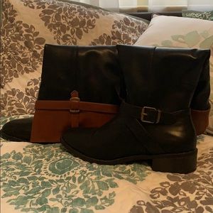 Faux-leather boots. Never worn